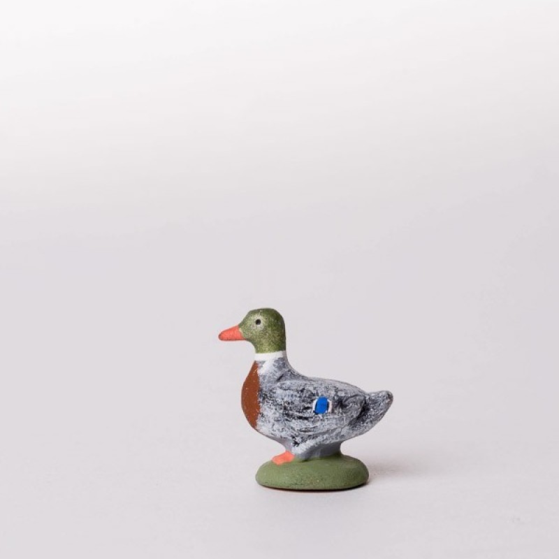 Santon le canard debout gris