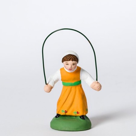 Santons la fillette à la corde à sauter