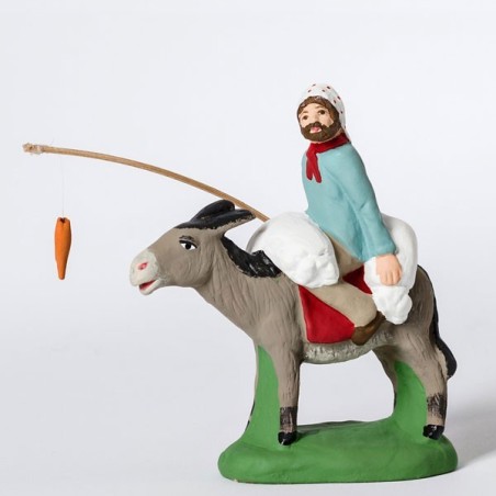 Santon le meunier sur l'âne