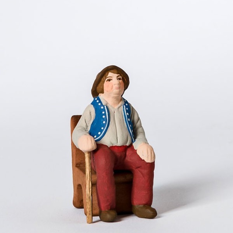 Santon le papet à la canne