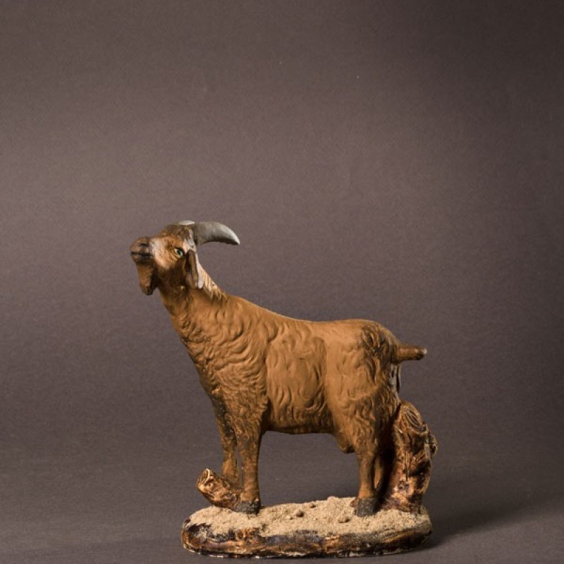 Santon la chèvre marron