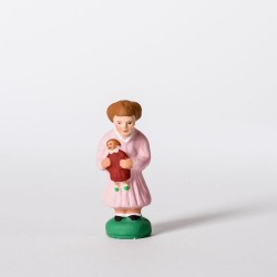 Santon la fillette à la poupée