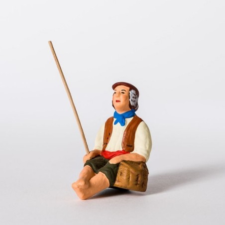 Santon le pêcheur à la ligne